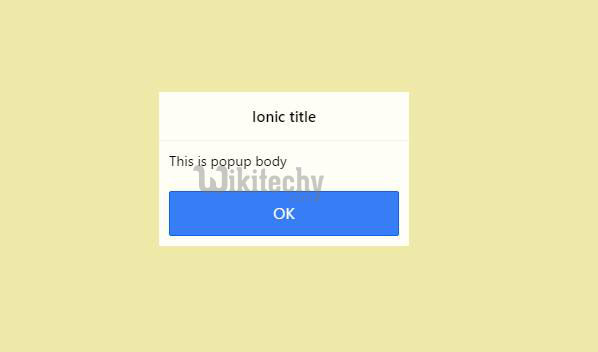  ionic popup